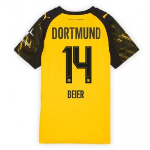 Lacne Ženy Futbalové dres Borussia Dortmund Maximilian Beier #14 2025-26 Krátky Rukáv - Domáci